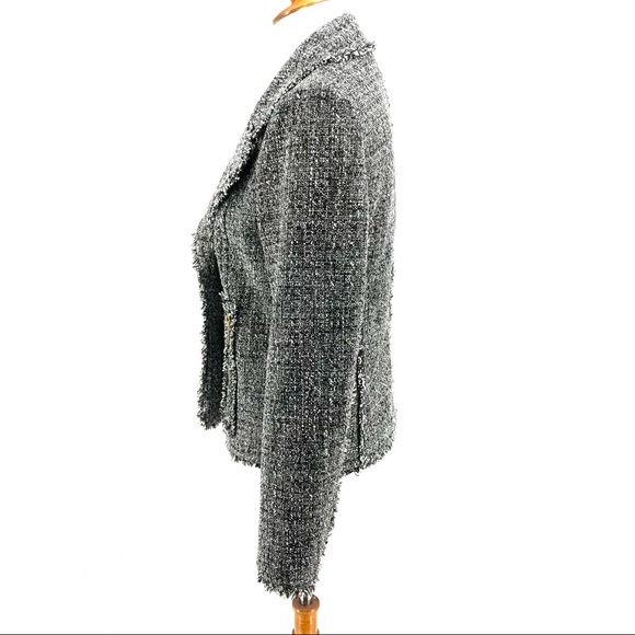 Michael Kors Black White Tweed Boulce Jacket - Picture 3 of 9